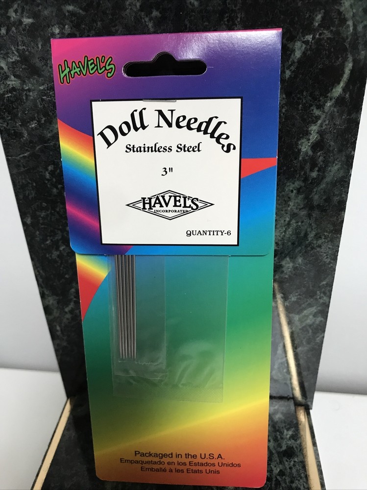 HAVEL'S DOLL NEEDLES 3" - 6 PCS - NEW (FF1)