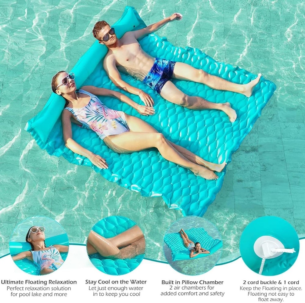 Giant Inflatable Floating Mat - Pool Float Lake Float Raft Lounge Floating Water