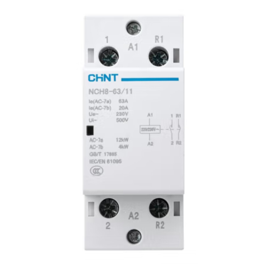 CHNT Rail Type Small AC Contactor 220/230V NCH8-63/11
