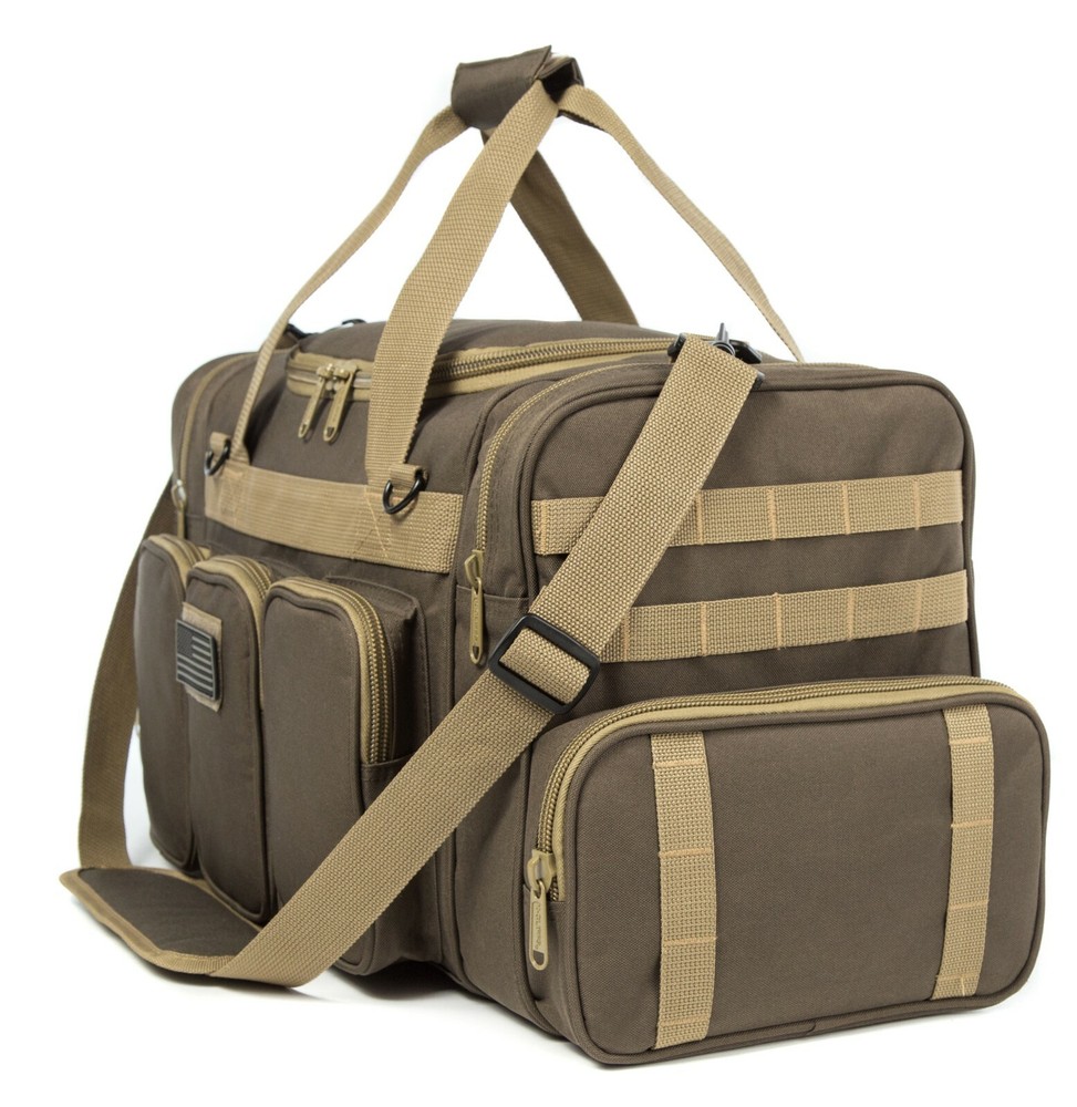 K-Cliffs 22"/ 30" Gun Range Tactical Duffel Bag with US Flag Patch & Lockable