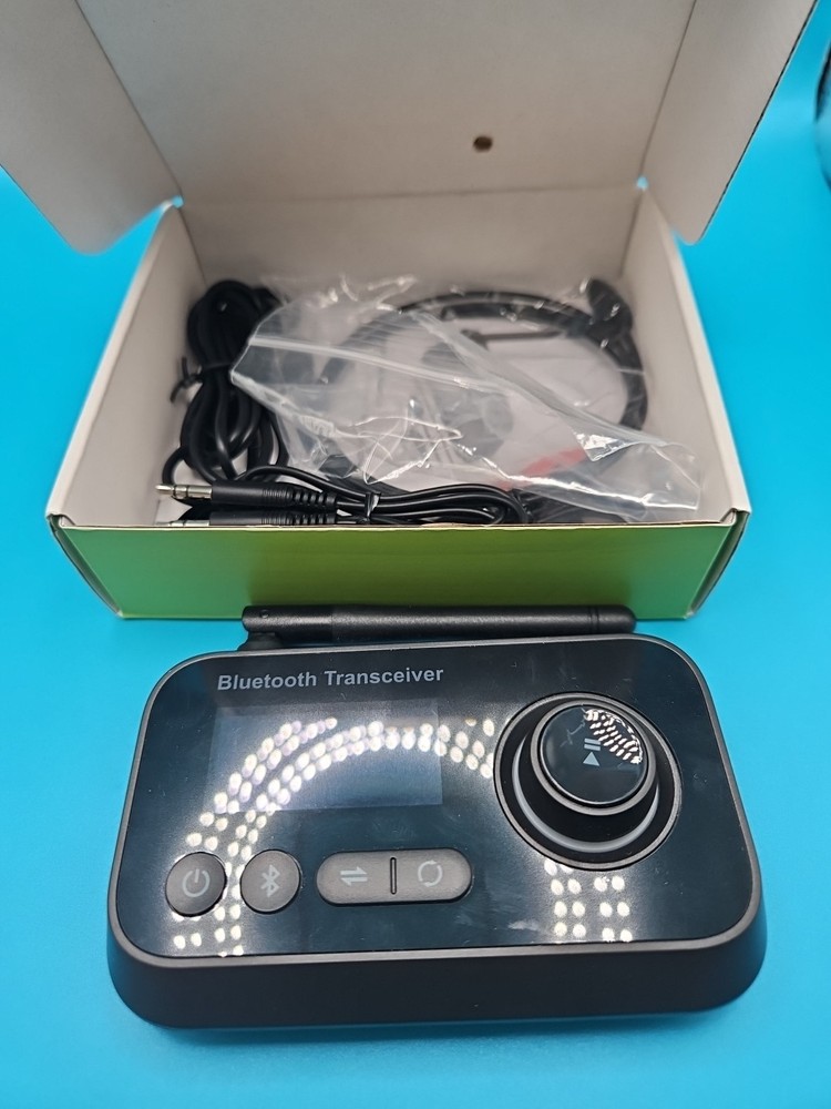 Bluetooth Transmitter Receiver 3-in-1 BT 5.3 Audio Adapter for 2 Headphones