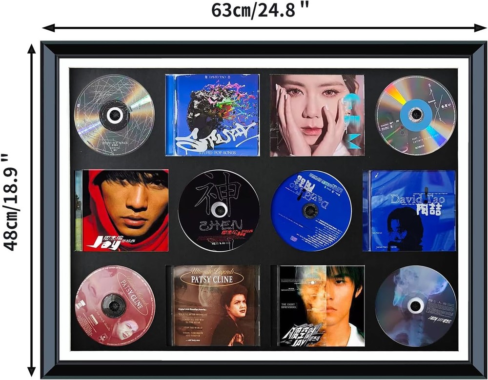 CD Case,CD/DVD Storage Rack Stand,Wood CD Display case/Frame,with