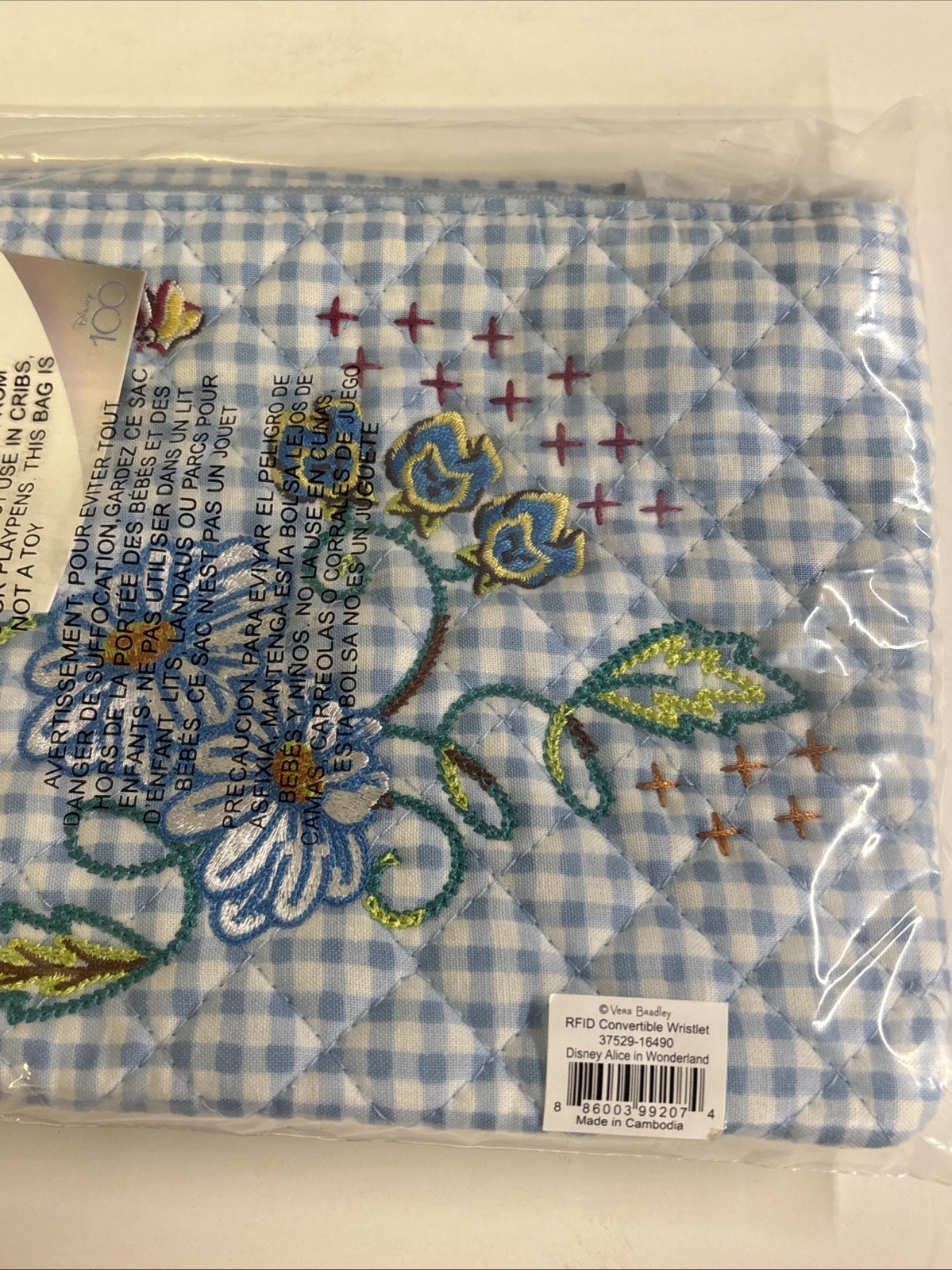 NWT Vera Bradley Disney 100 Alice in Wonderland Small Backpack & RFID Wristlet