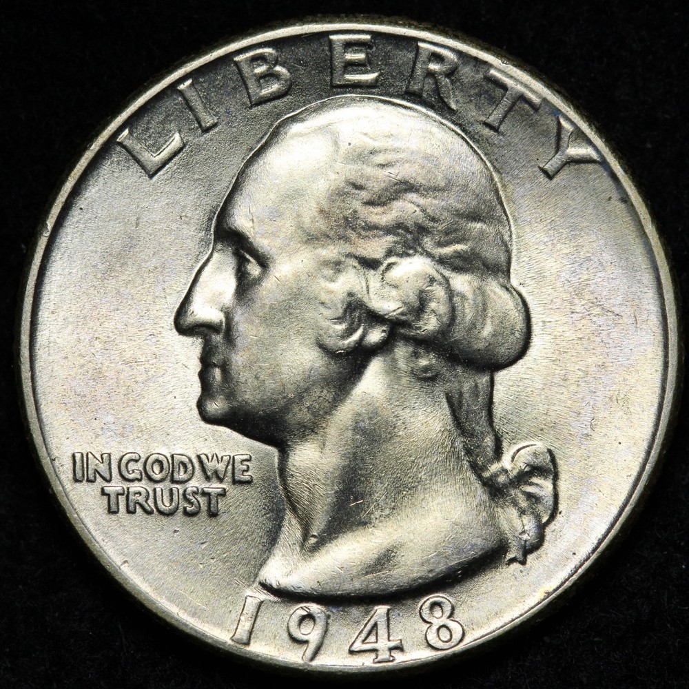 1948 Washington Silver Quarter BU *UNCIRCULATED* MS E295 WSP