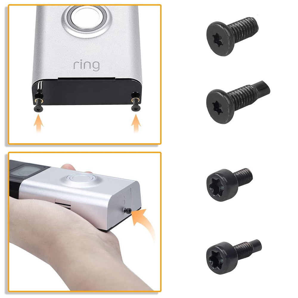Replacement Security Screws for Ring Doorbell 1 2 Pro, 20pcs 4 Set