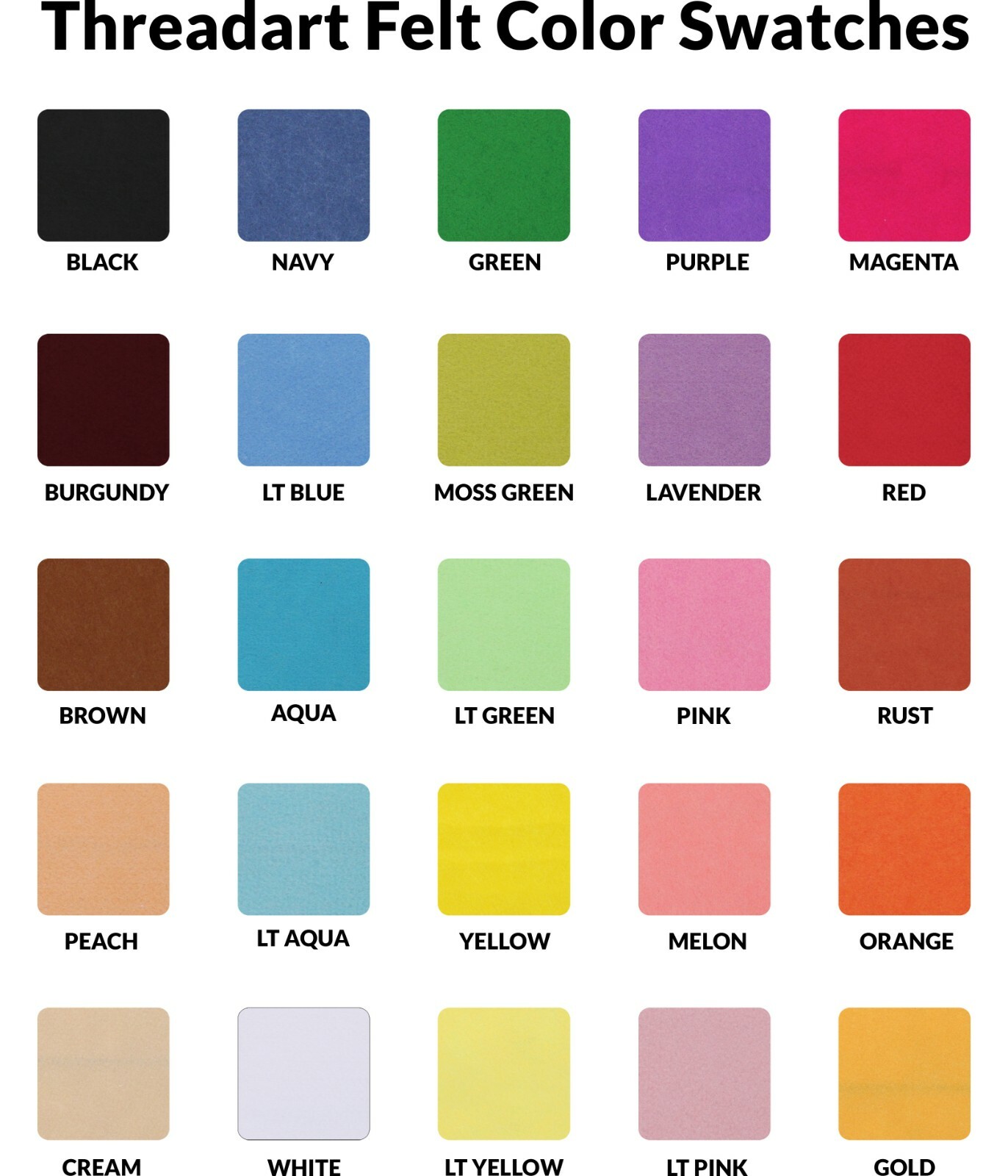 Premium Felt Individual Sheets - 12" x 12" - 30 Colors - Soft Wool-Like 1.2mm