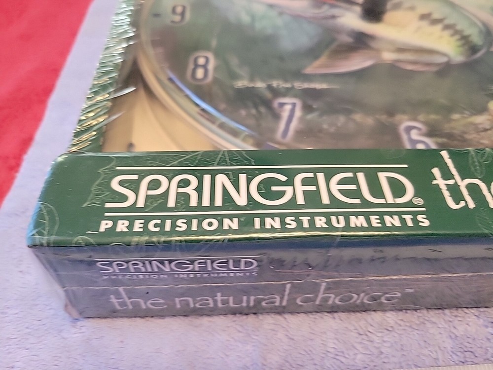 SPRINGFIELD PRECISION INSTRUMENTS CLOCK 12" BASS PRO SHOPS 30267-NC 2002 NOS