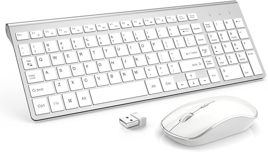 Wireless Keyboard Mouse, JOYACCES 2.4G Compact and Ultra Slim Wireless Keyboard