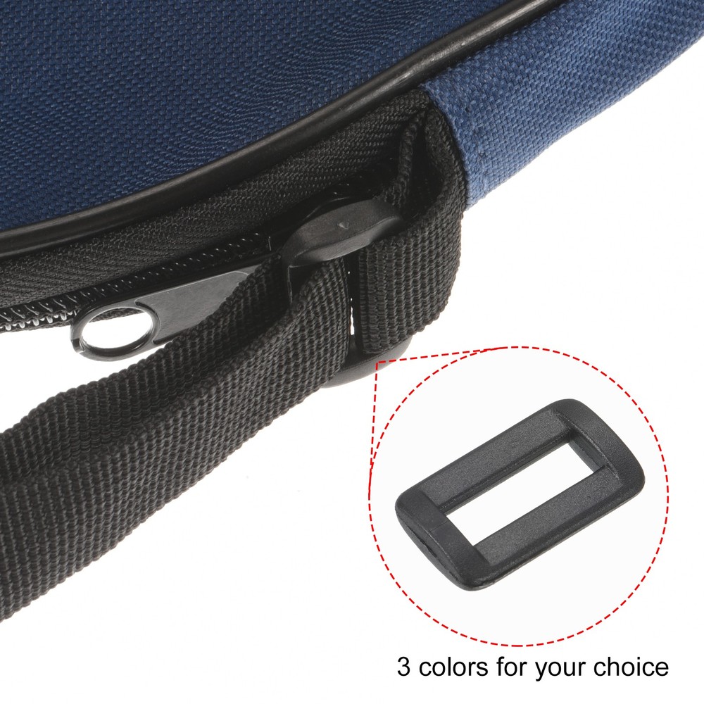1 Inch Rectangle Buckle 50 Pack Plastic Webbing Strap Fastener Black