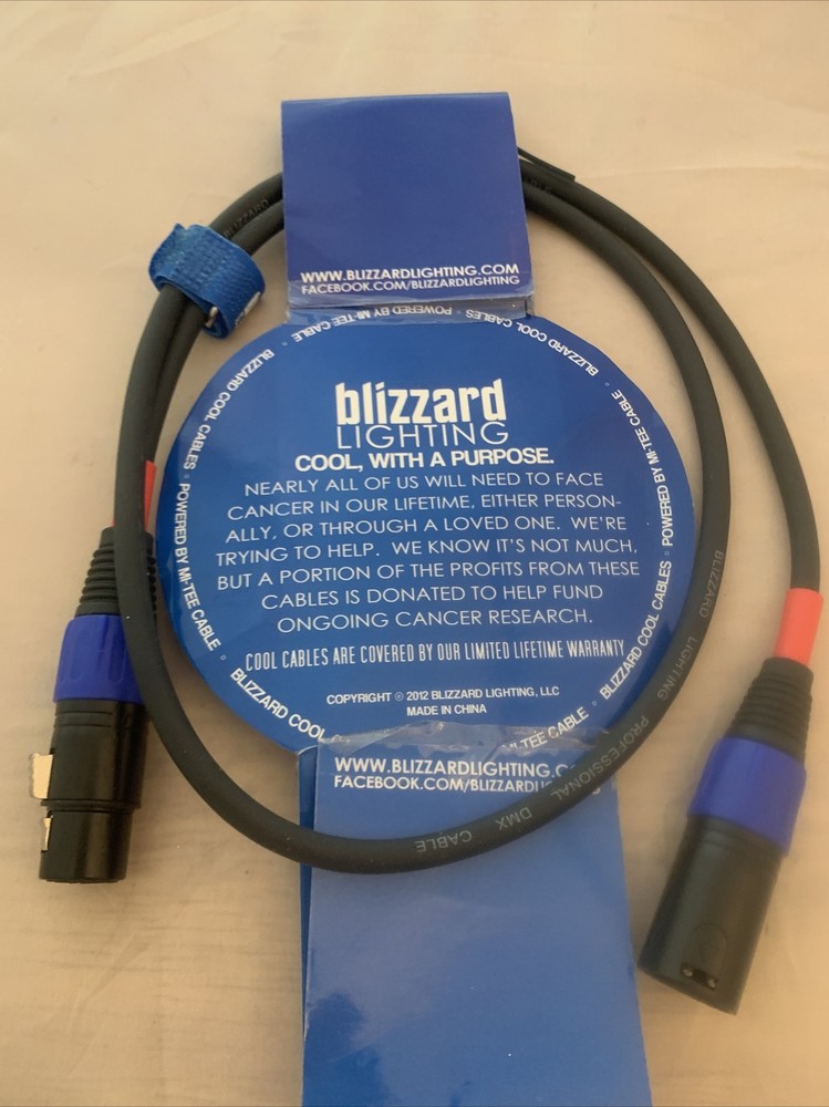 Blizzard Lighting Cool Cable Made With DMX Ingredients NEW