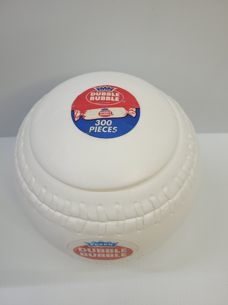 Dubble Bubble Fleer Gum Plastic Baseball Container Jar