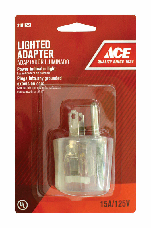 Grounded outlet Adapter with Indicator Light Great for Freezer and Refrigerator