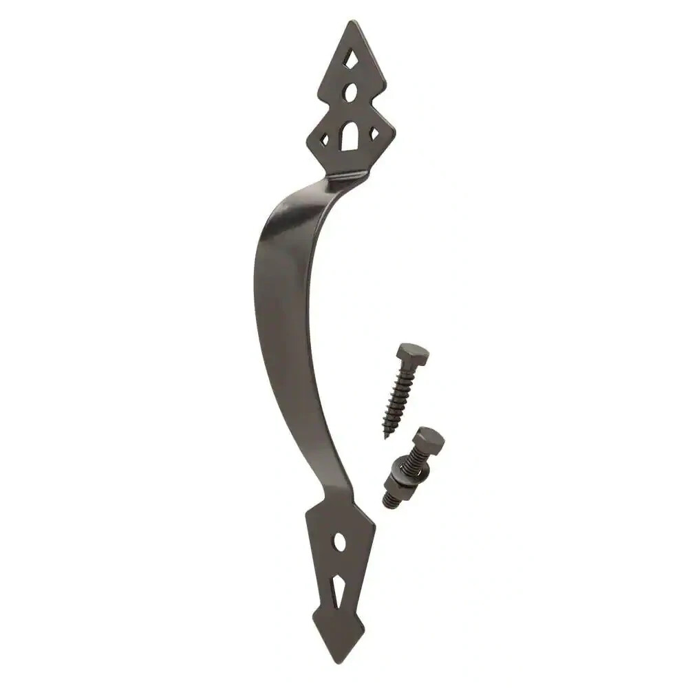 Everbilt Hardware 11-1/8 in. Black Heavy-Duty Rustic Gate Door Pull Handle 15329