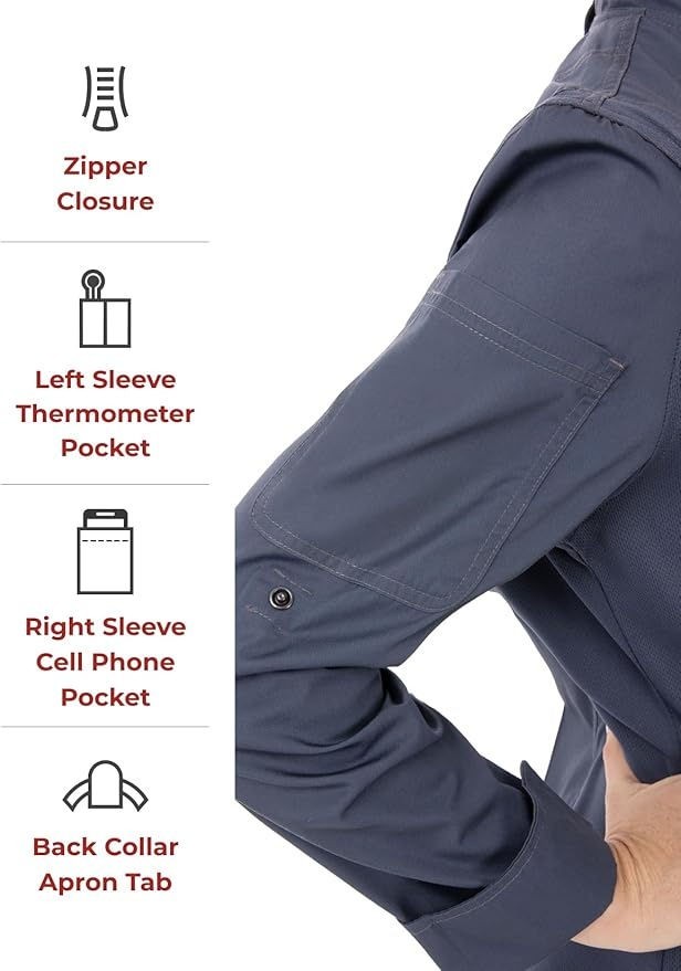 Chef Works Women's Hartford Cool Vent Chef Coat #BCWLZ005 - Blue - Size Large