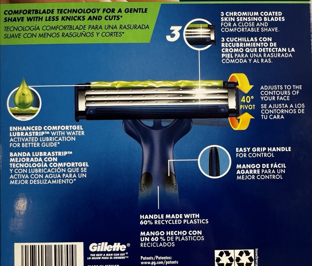Gillette 30 Count Custom Plus Send