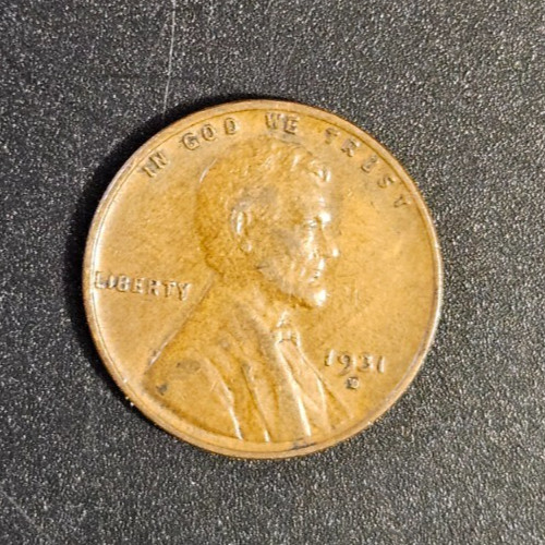 1931 D Wheat One Cent 1c Coin #AB846