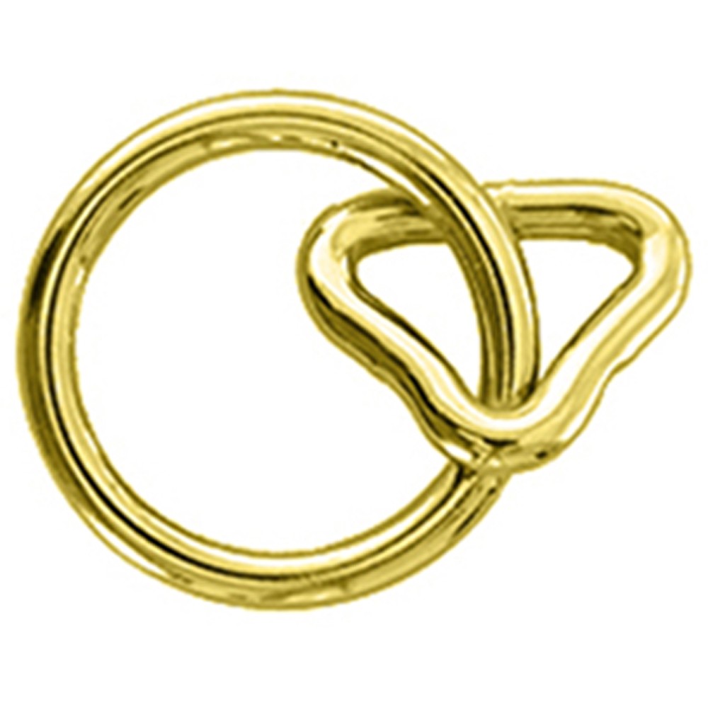 95AI Hilason 1 Inch Loop 1/4 Ring Brass Plated
