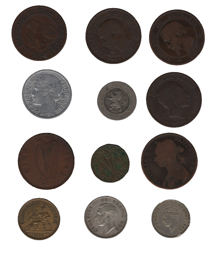 World Coins Bulk Lot – Small Mixed Collection ×12