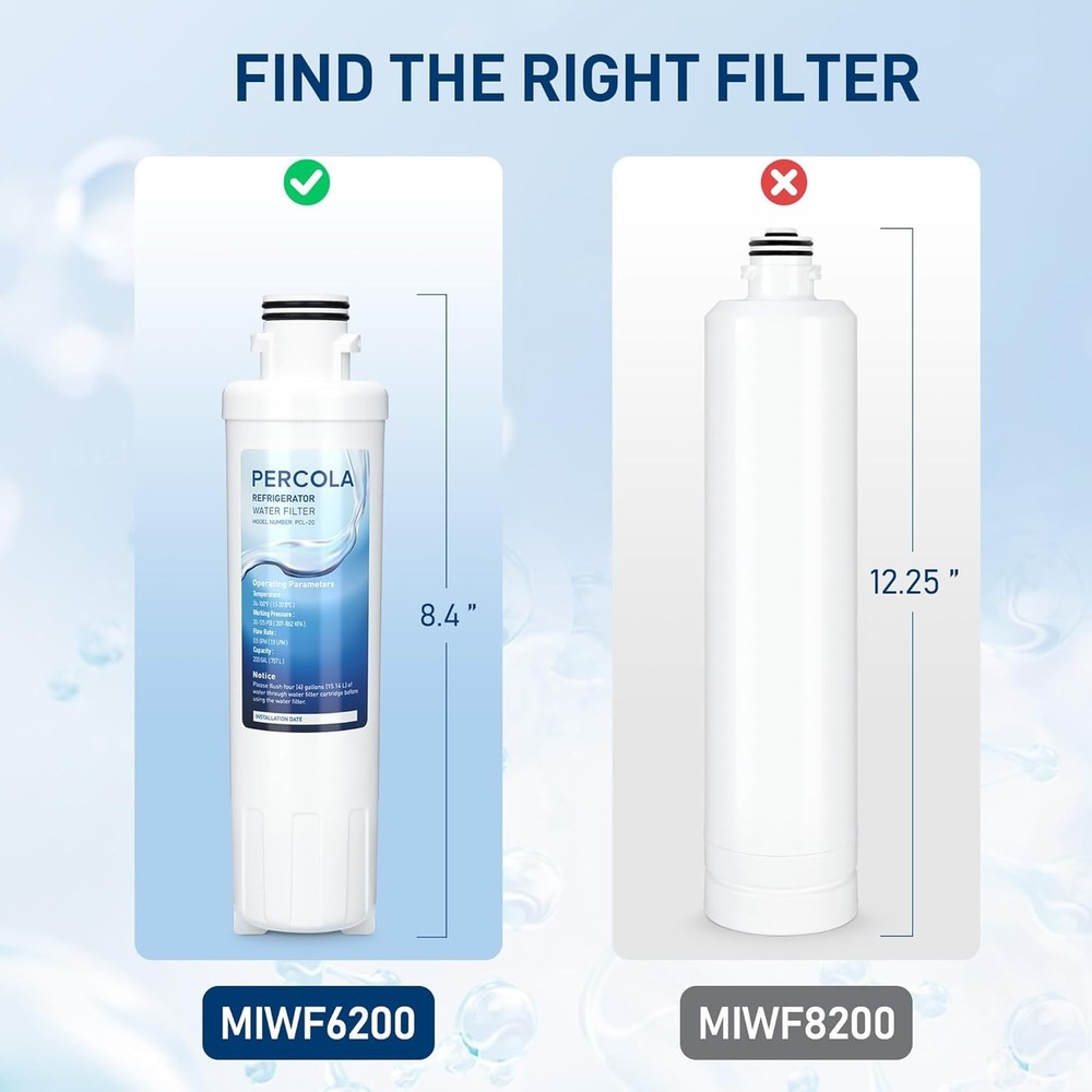 MIWF6200 Water Filter, Compatible with Sharp® SJWF200