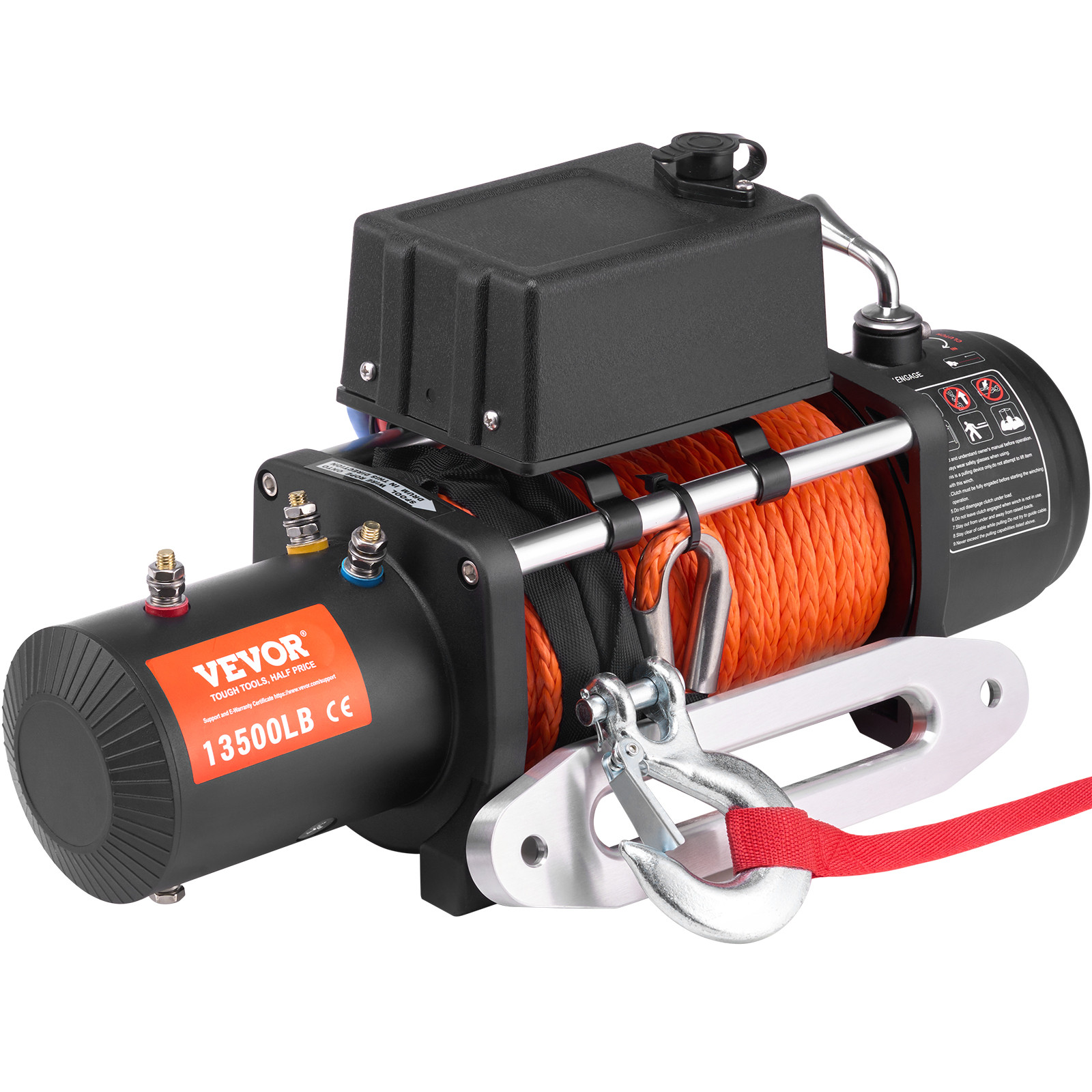 VEVOR Electric Winch Truck 13,500 lb Synthetic Rope Waterproof Remote Control