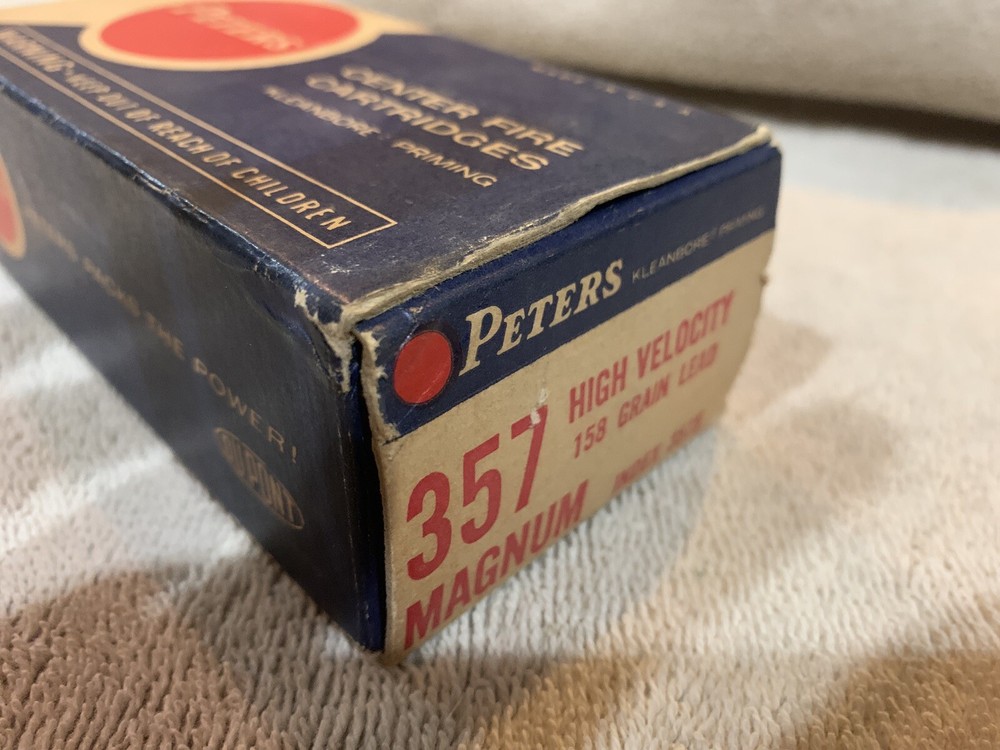 Vintage Peters Shell Box 357 Magnum Empty
