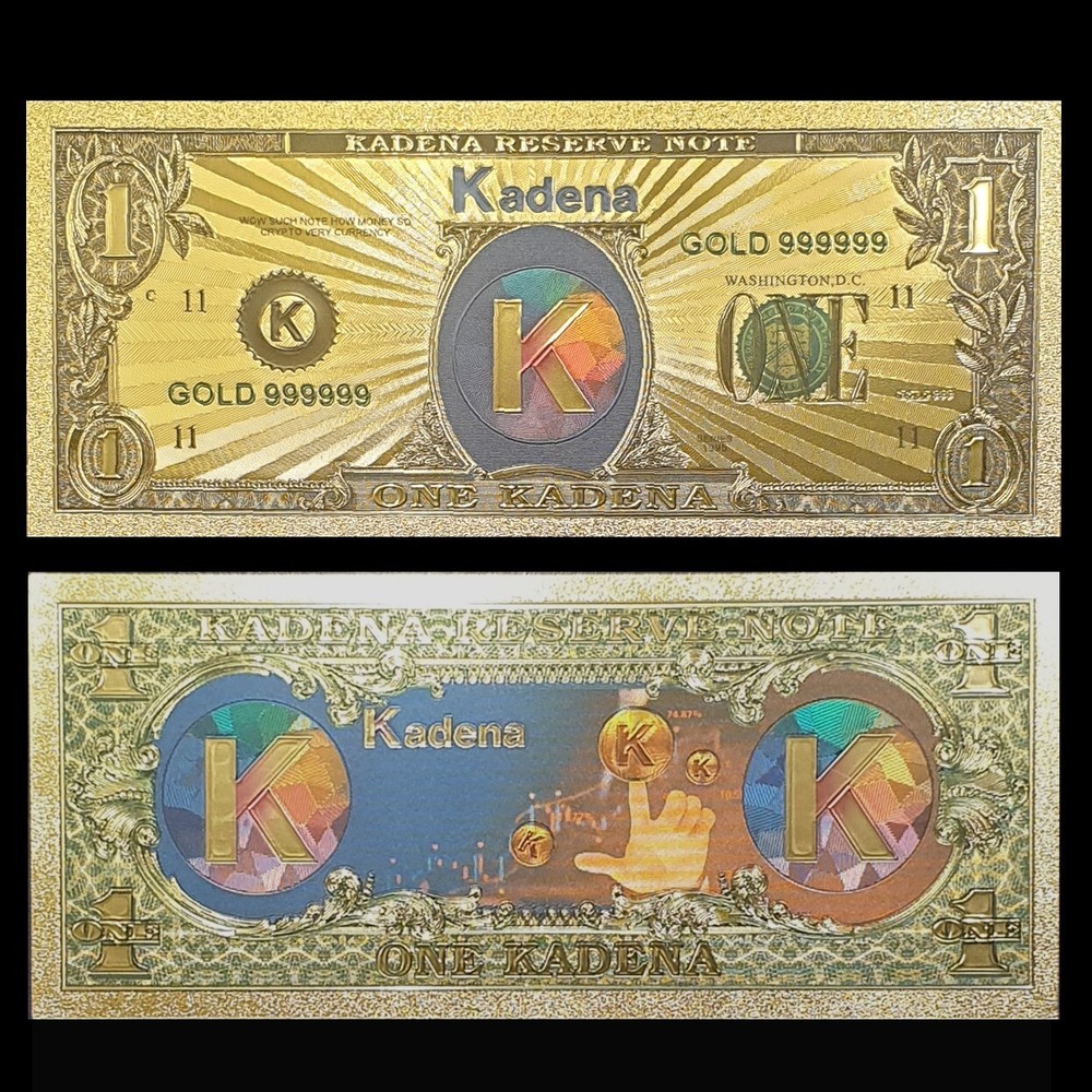 Kadena Commemorative Gold Foil Reserve Note  - Virtual CryptoCurrency KDA