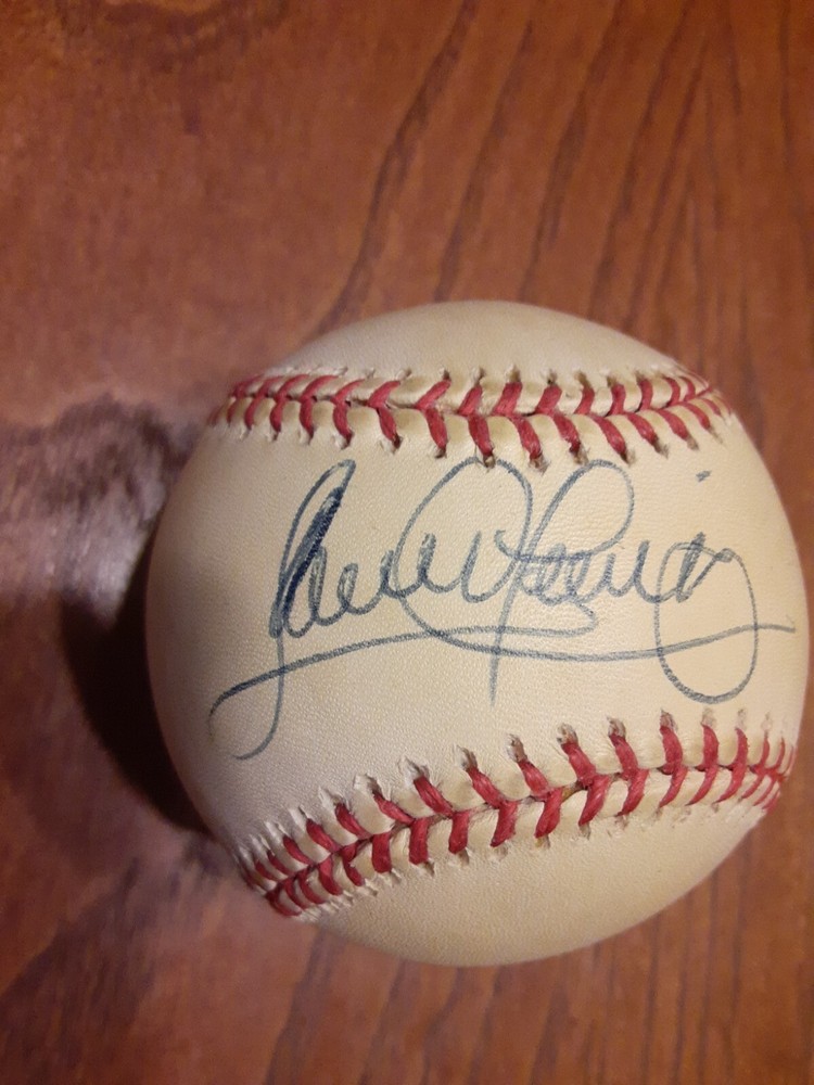Sandy Almoar Jr Autographed Baseball