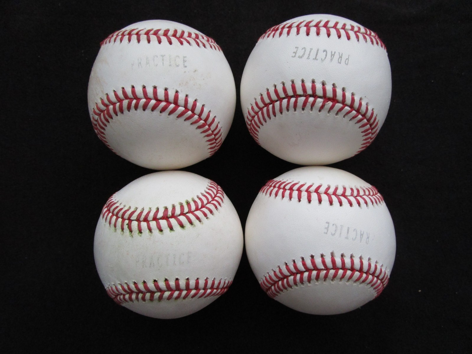 Lot of 4 Rawlings Official Major League Baseballs Manfred Jr MLB 1/3 Dozen