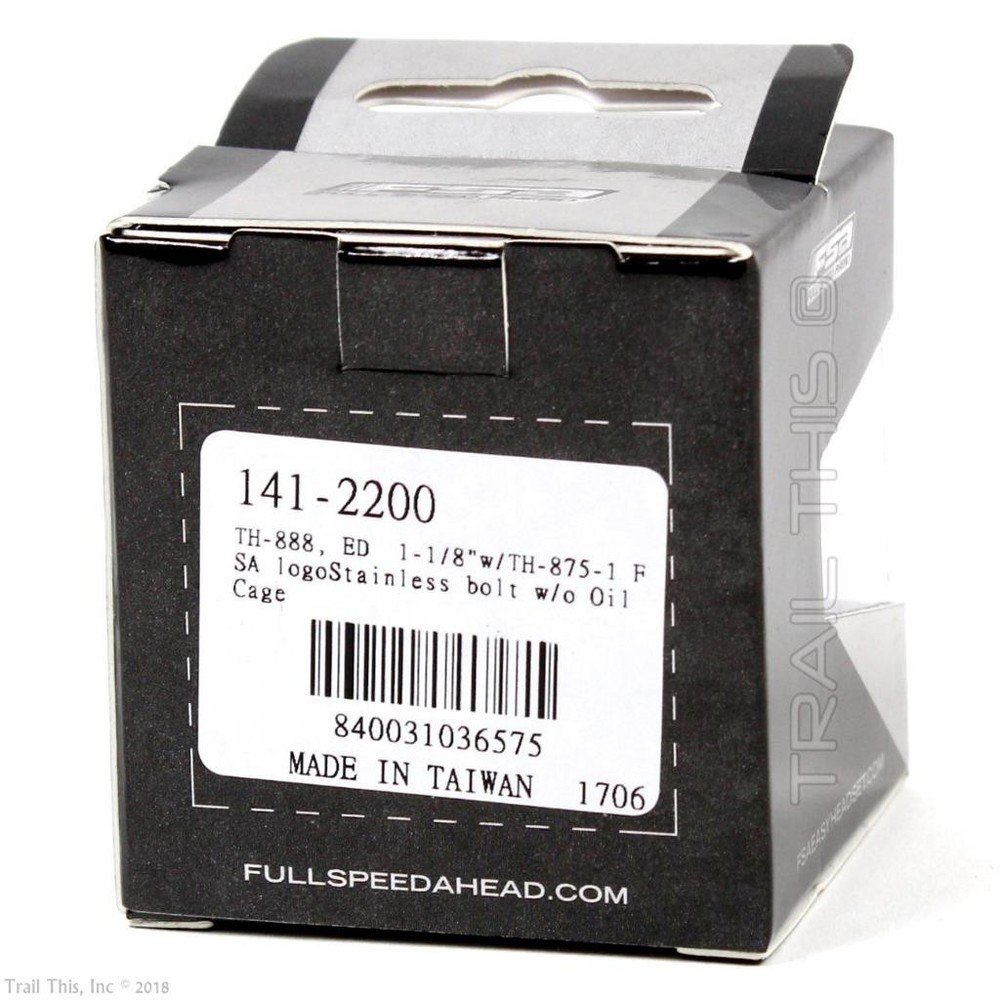 FSA TH-888 1-1/8" Threadless Bicycle Headset Complete - Black