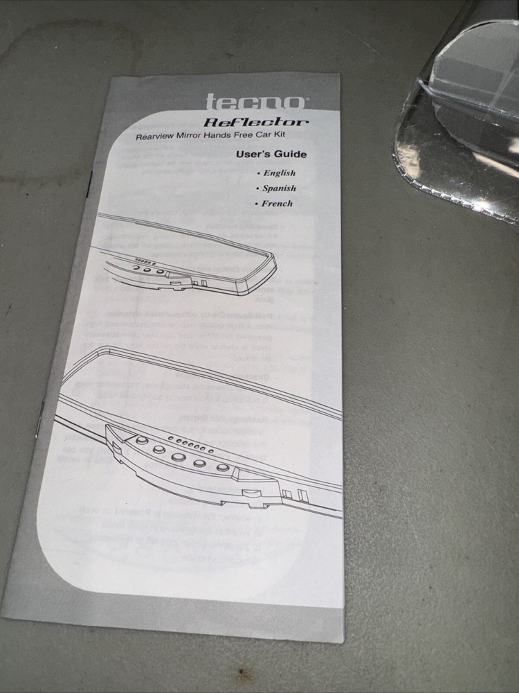 Tecno Reflector Universal Duplex Rearview Mirror Hands-Free Car Kit READ ISSUES
