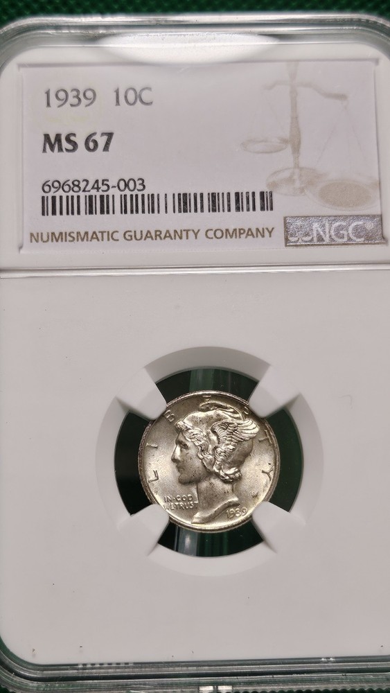 1939 P Mercury Dime MS67 Silver