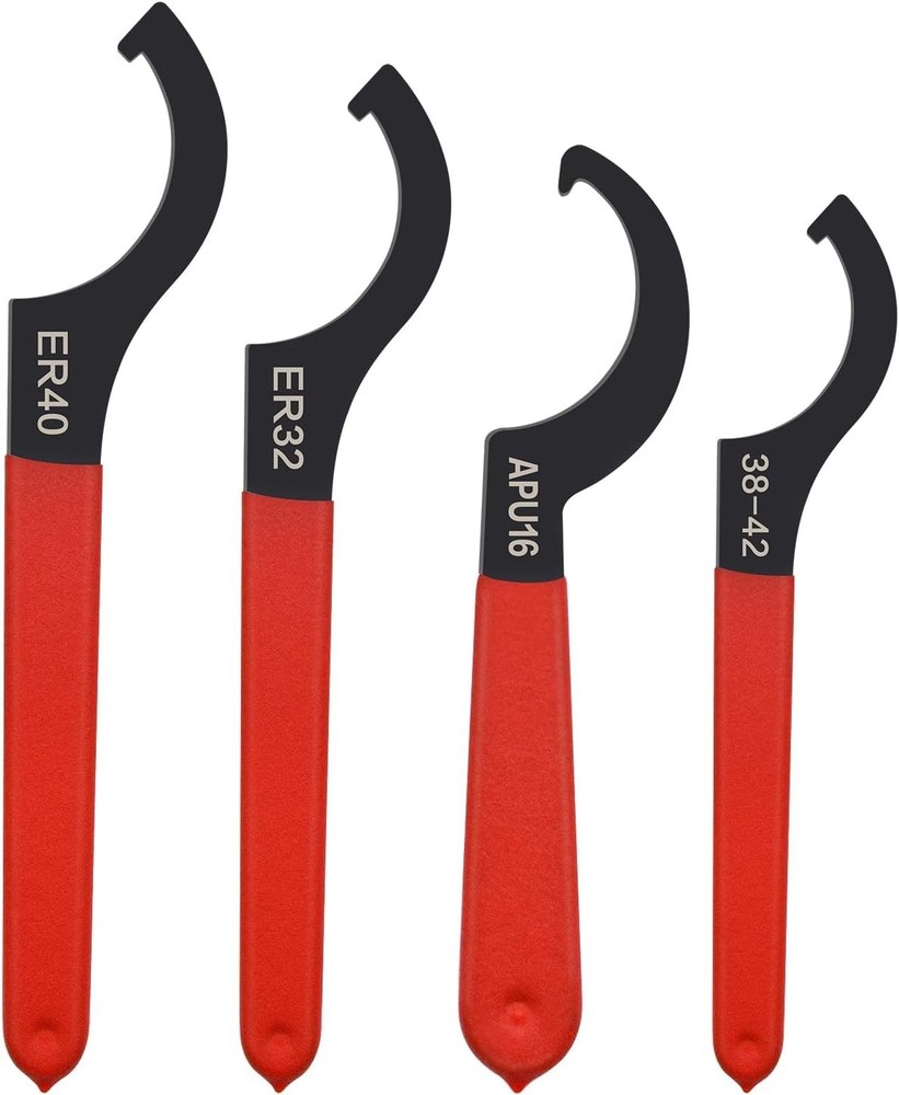 4 Pcs Coilover Wrench Spanner C-Shape Spanner Adjustment Tool Alloy Steel Rubber