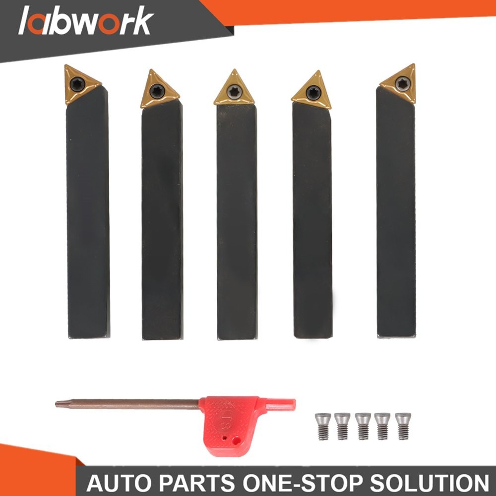 Labwork Carbide Indexable Turning Tool Bit With Carbide Inserts 5 PACK 3/8"