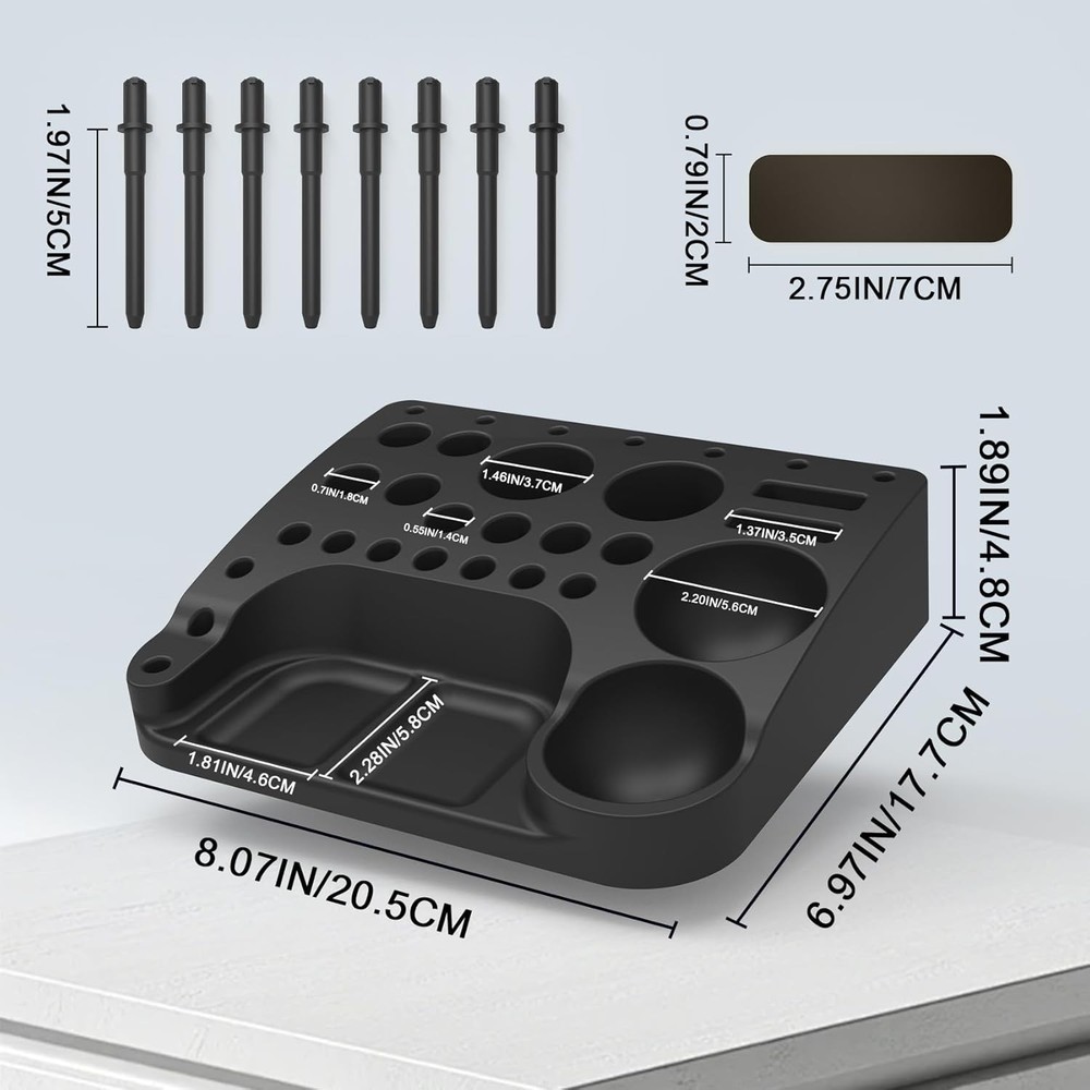 Aventik ABS Fly Tying Tool Caddy Desktop Organizer Soft MagnetThread SpoolStand