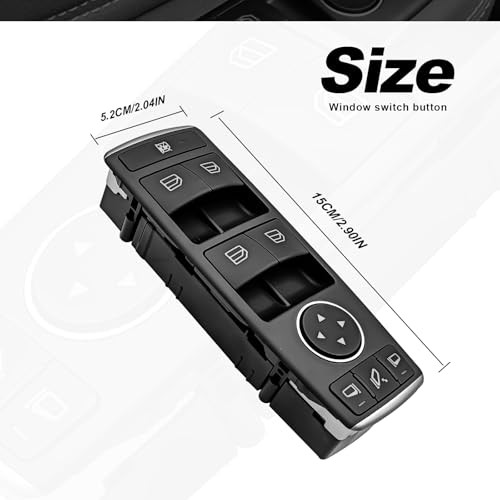 Master Power Window Switch Button Front Driver Side Compatible with Benz C230 20