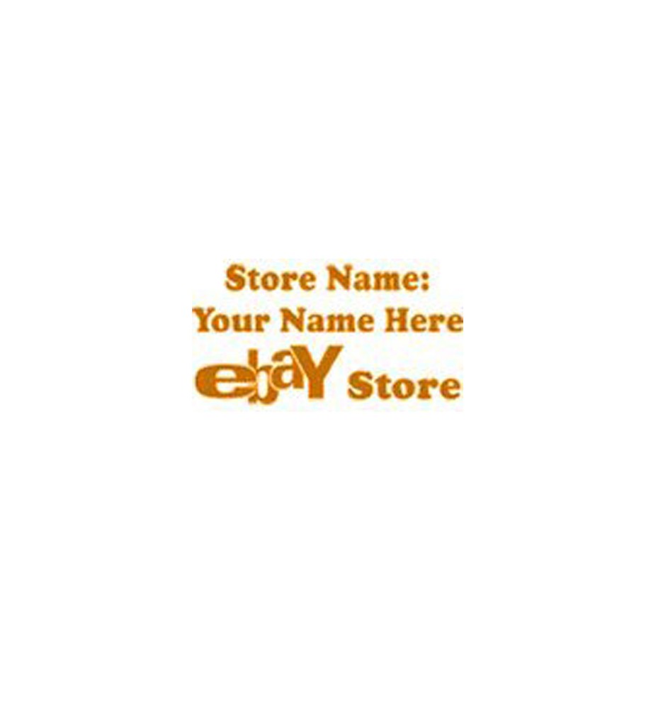EBAY STORE NAME Self-Inking Stamp -Orange