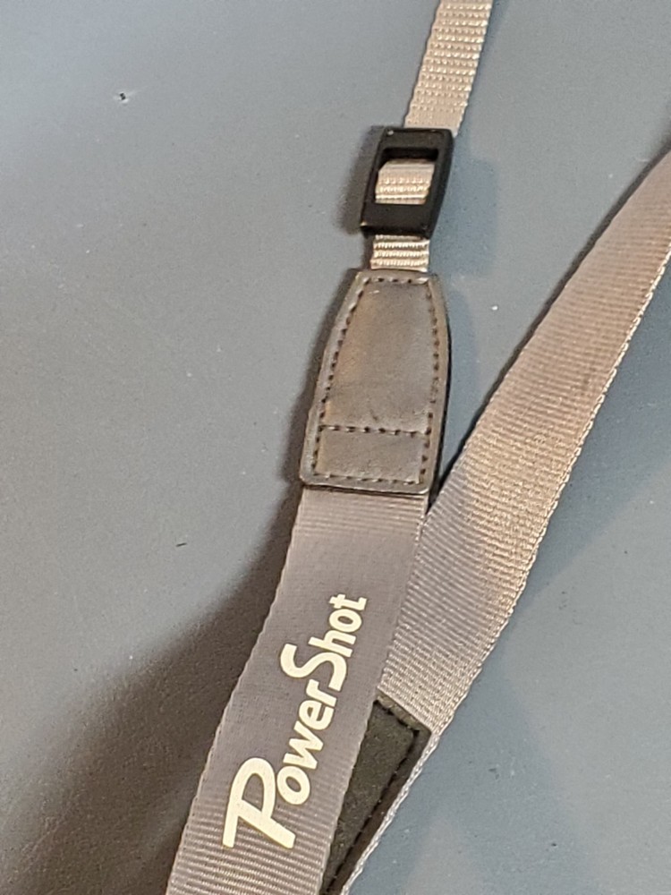 Canon PowerShot Genuine Gray OEM Camera Neck Strap Nylon Adjustable