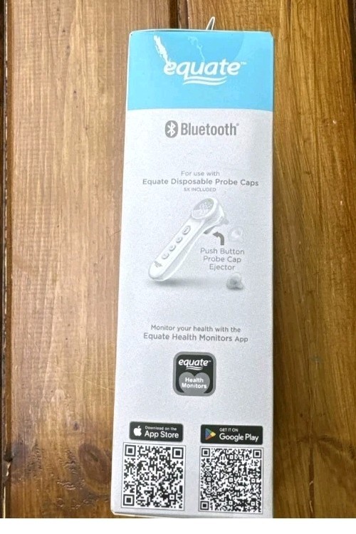 Equate Bluetooth Dual-Function Infrared Thermometer, Forehead and Ear Mode.