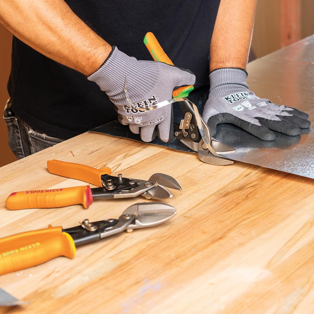 Klein Tools 2402S StraightCutting Offset Snips, Aviation Tin Snips with Forge...