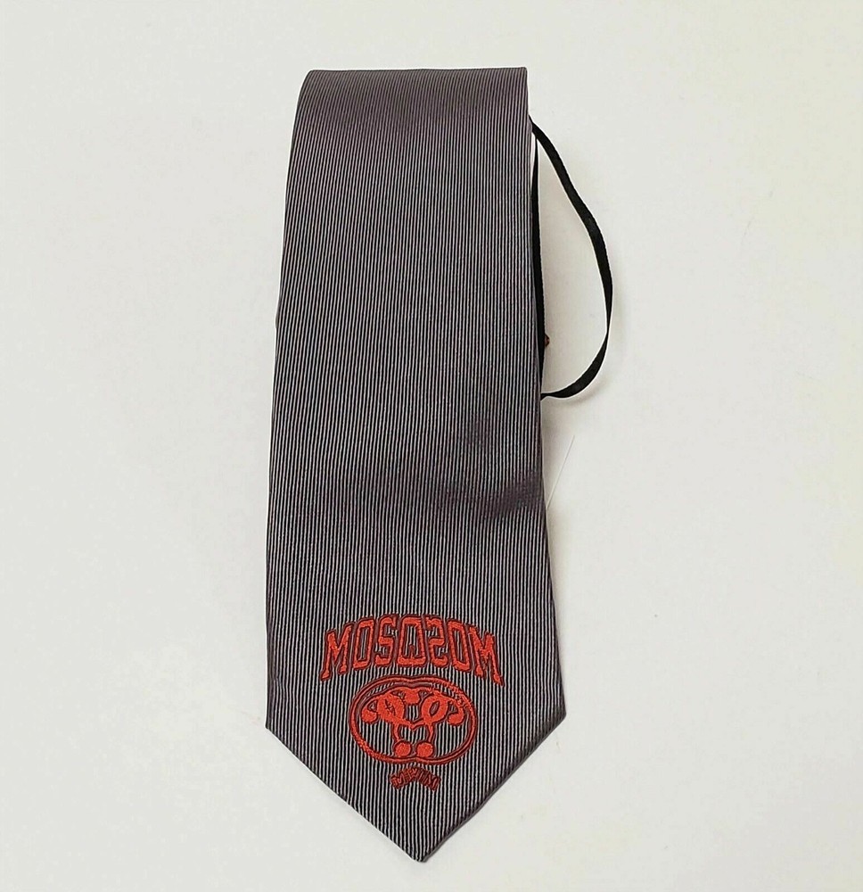 MOSCHINO TIE WOVEN SILK DOUBLE QUESTION MARK NEW AUTH