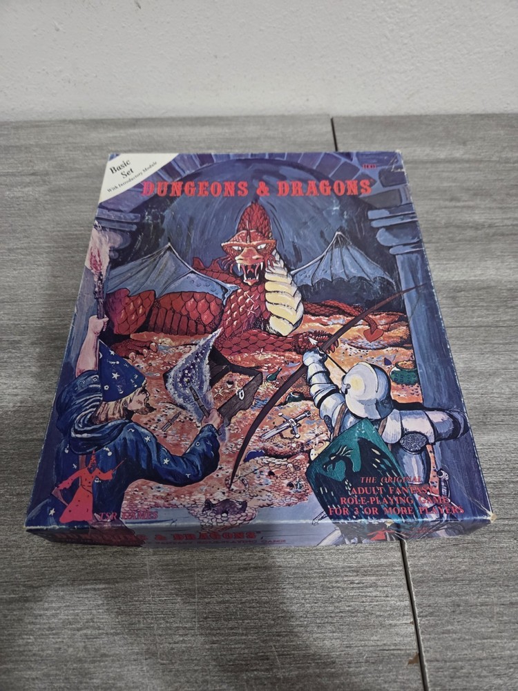 Vintage Dungeons & Dragons TSR Games Dice & Basic Box Set 3rd Edition 1979 Read