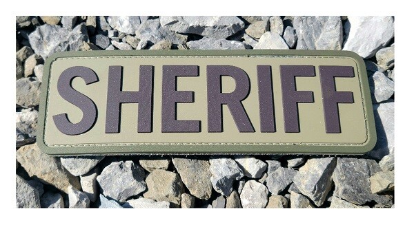 Morale Patch Milspec Monkey MSM SHERIFF in MULTICAM Tan Pattern - 6 " x 2 " PVC