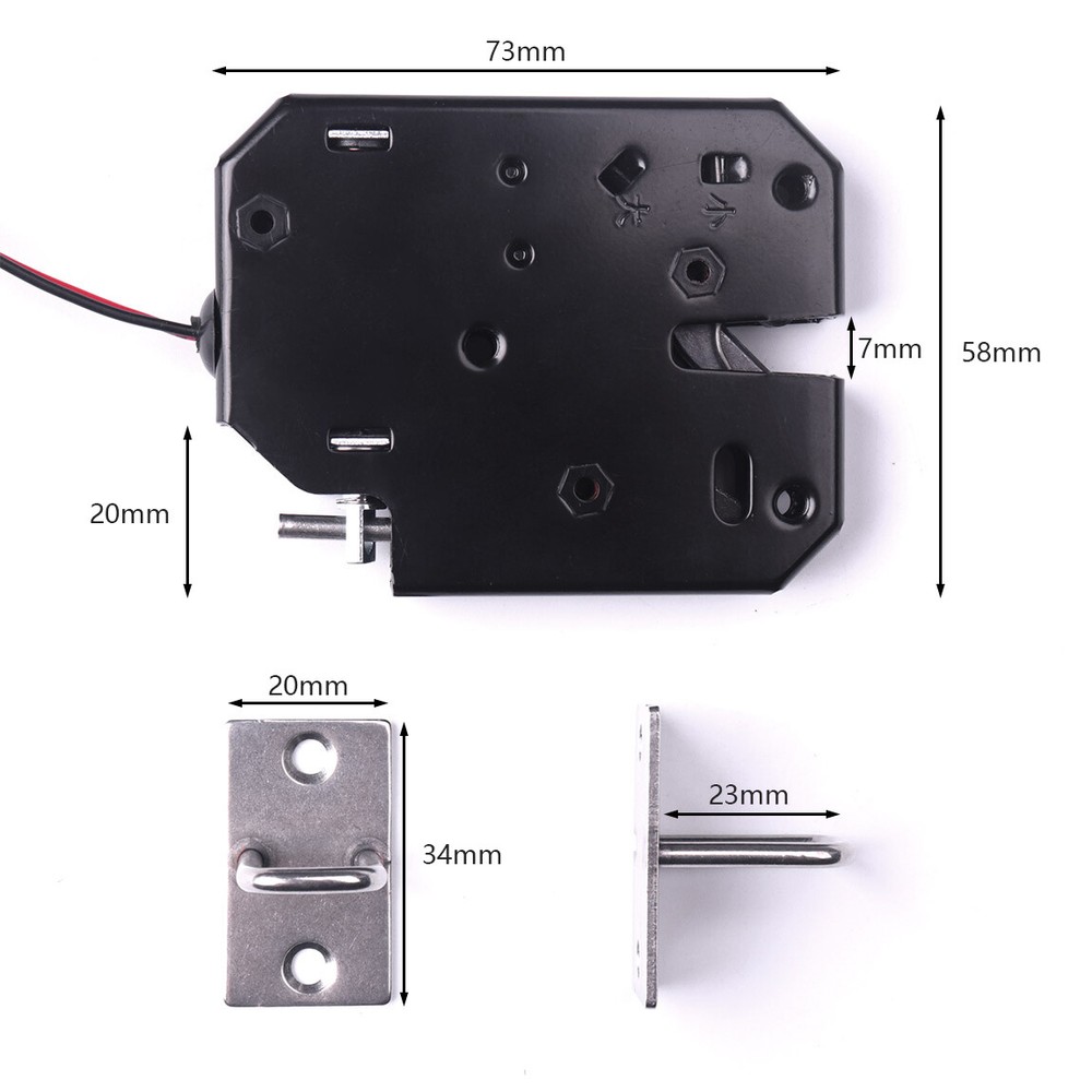 12V Mini Electric Magnetic Lock Door Access Control System Bolt Replacement Part