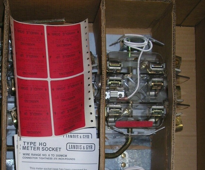 LANDIS GYR KWH METER SOCKET 3PH, 200/320A, 7 JAWS, BYPASS LEVER, FIELD KIT, HQ-7