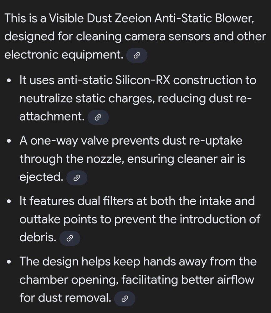 VisibleDust Zeeion Anti-Static Blower & Extra Filter Refill for Electronics