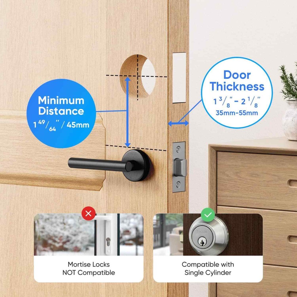 eufy Security - Smart Lock E330 with Chime WiFi Replacement Deadbolt with euf...