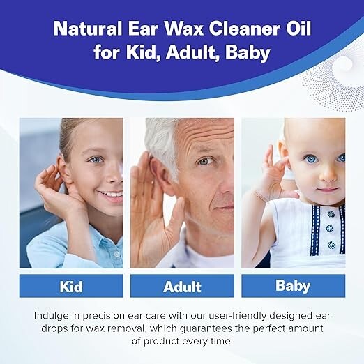 Organic Ear Wax Removal Drops for Clogged Ears Earwax Removal Liquid Remedy
