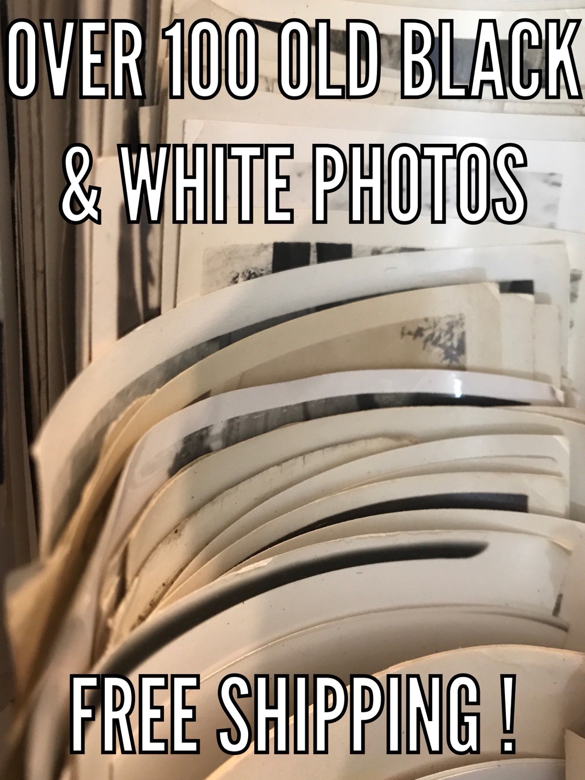 100 + RANDOM Old Photos Lot Vintage BLACK & WHITE Photographs Snapshots antique