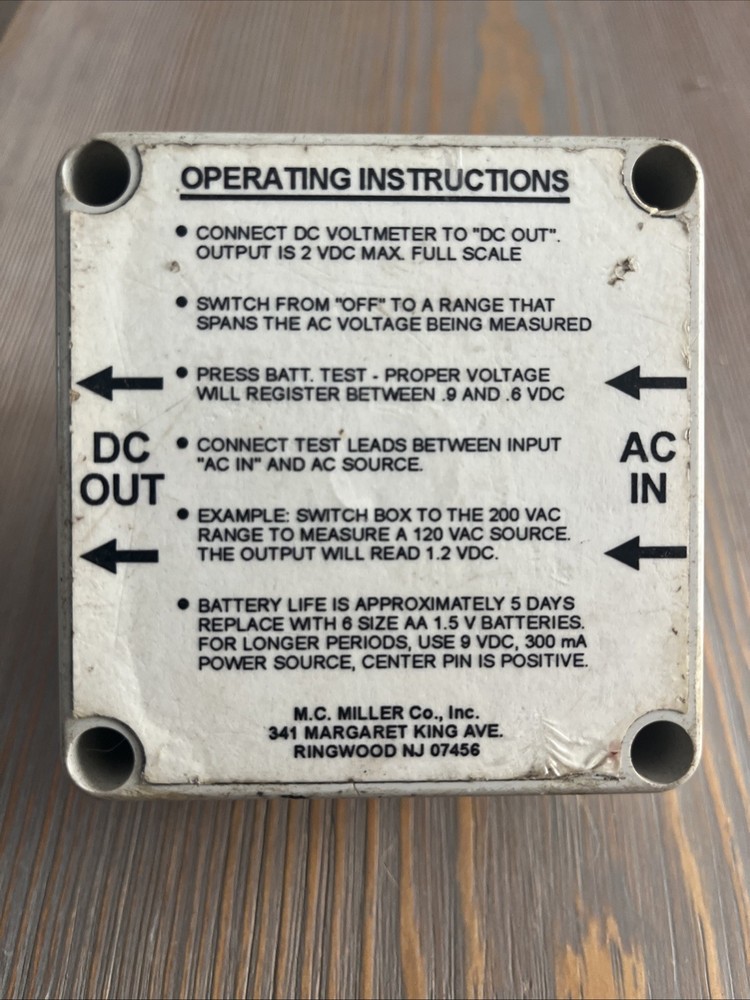 Voltmeters & Accessories, CP Multimeters & Shunts- Selectable Impedance Adapter