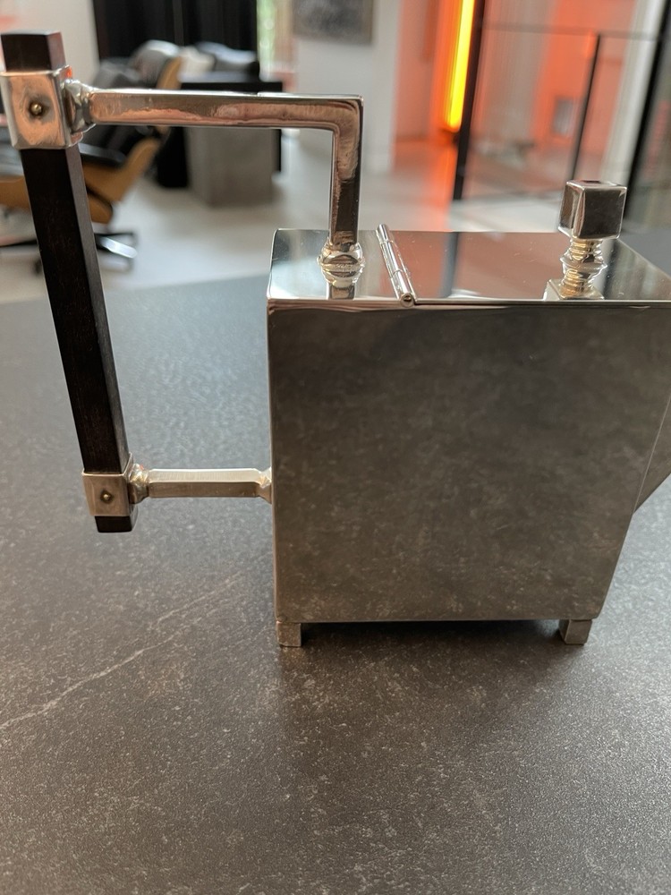 Modern Silver Plated Teapot- Christopher Dresser Style